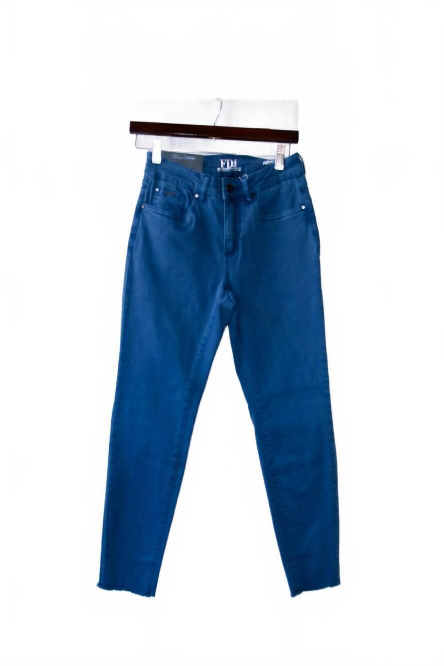 NEW FDJ women's olivia slim ankle straight pants in deep teal